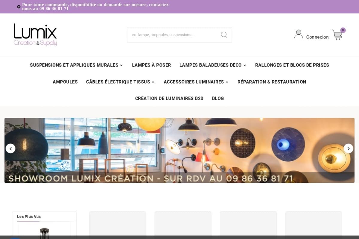 Aperçu du site de Lumix Création